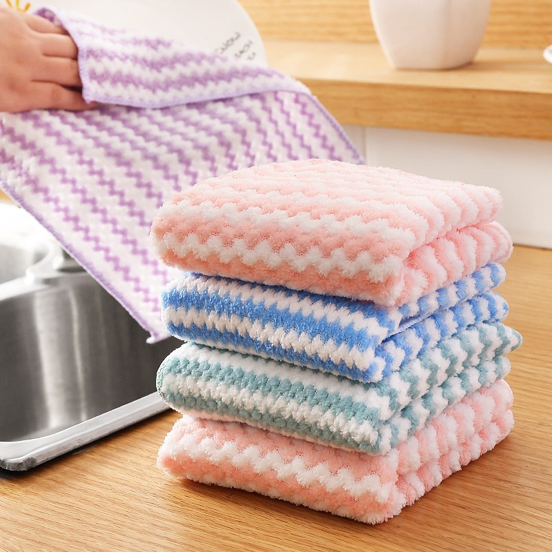 [COMBO 10] Khăn lau đa năng 25 x 25cm siêu thấm hút bo viền