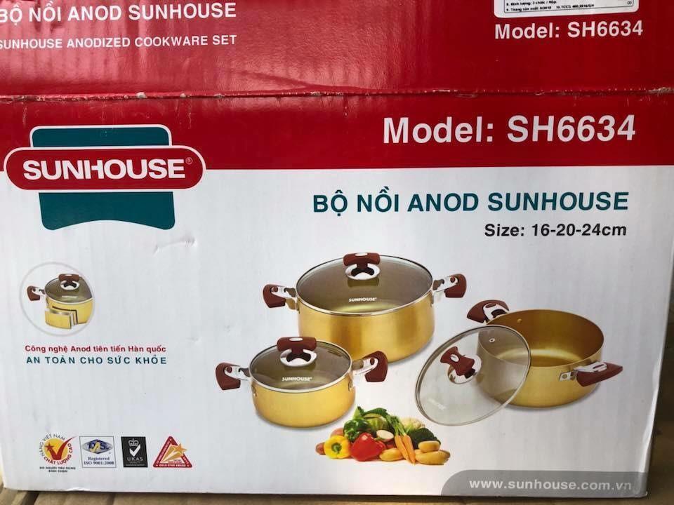 Bộ 3 nồi nhôm Sunhouse SH6634