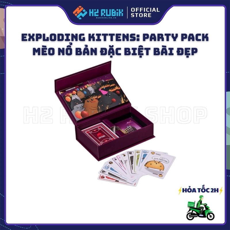 Mèo Nổ Bản Đặc Biệt Party Pack Board Game Exploding Kittens Bài Đẹp Tiếng Anh US