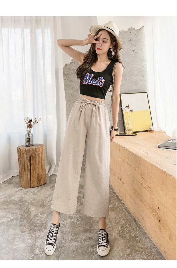 ❤️ MẪU HÓT ❤️ QUẦN ĐŨI DÀI ỐNG XUÔNG LƯNG CHUN , Quần ống rộng vải đũi, quần ống suông, cạp cao, co dãn nhiều màu - G9_SHOP