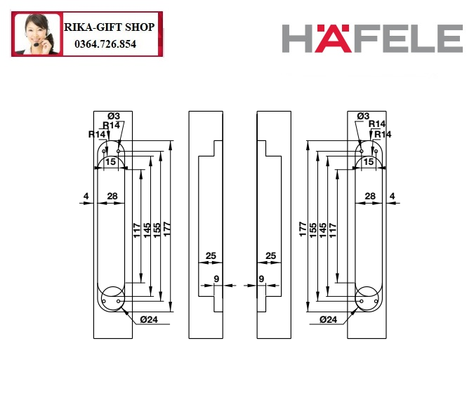 927.03.029 Bản lề âm có điều chỉnh