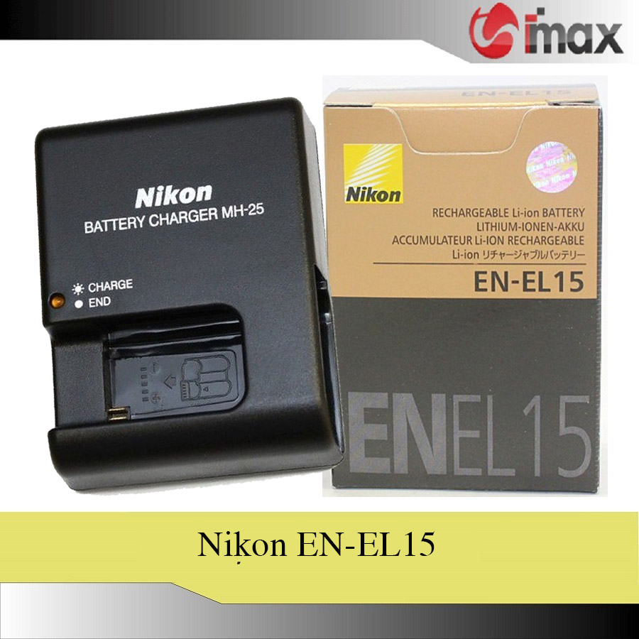 Bộ 01 pin Nikon EN-EL15 + 01 sạc Nikon MH-25 - Hàng nhập khẩu