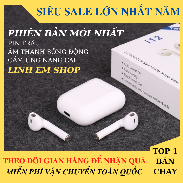 Tai Nghe Bluetooh 5.0 Bản Nâng Cấp Mạnh Mẽ Pin Trâu Nghe Hay Hỗ Trợ Mọi Dòng Máy, Tai Nghe Bluetooth Không Dây, Tai nghe bluetooth, Tai nghe nhét tai không dây, Tai nghe bluetooth pin trâu