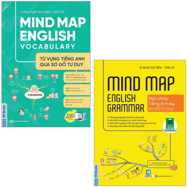 Fahasa - Combo Sách Hay Sách Mindmap English Grammar + Mindmap English Vocabulary