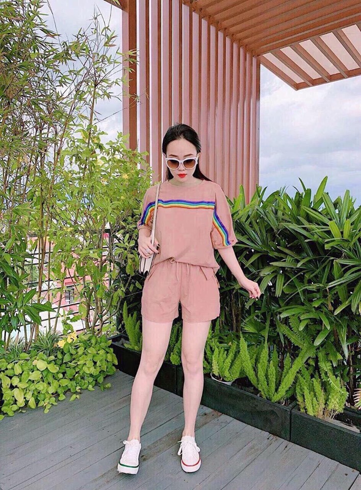 [HCM]SET BỘ ĐÙI PHỐI VIỀN SỌC  SIÊU DỄ THƯƠNG(CÓ SIZE 3XL:70-80KG)