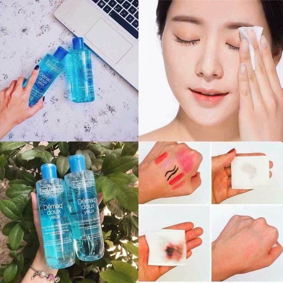 [HCM]nước tẩy trang evolum - chai xanh