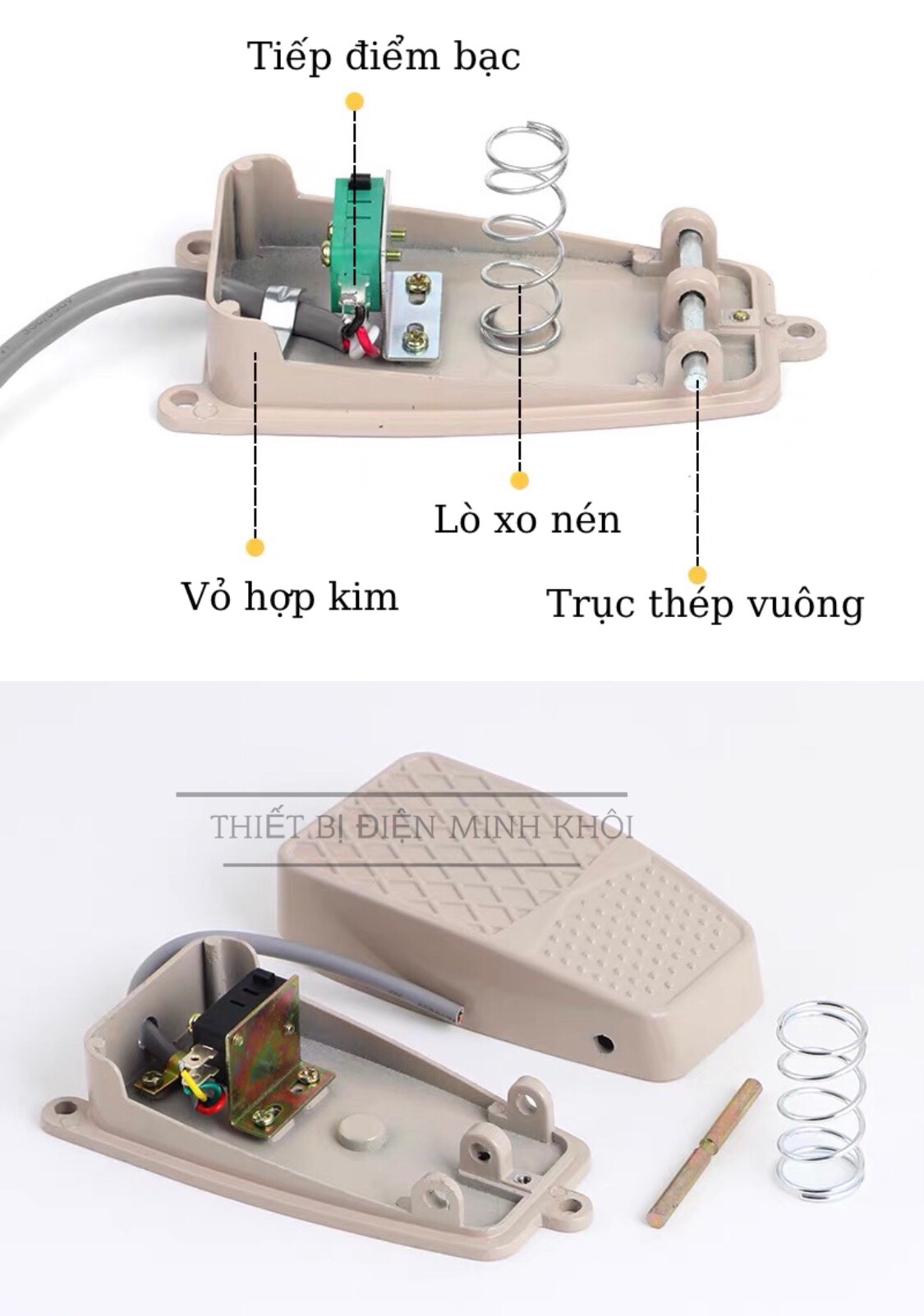 Công Tắc Bàn Đạp Chân FS2, FS3 - 220V, công tắc chân đạp,máy may