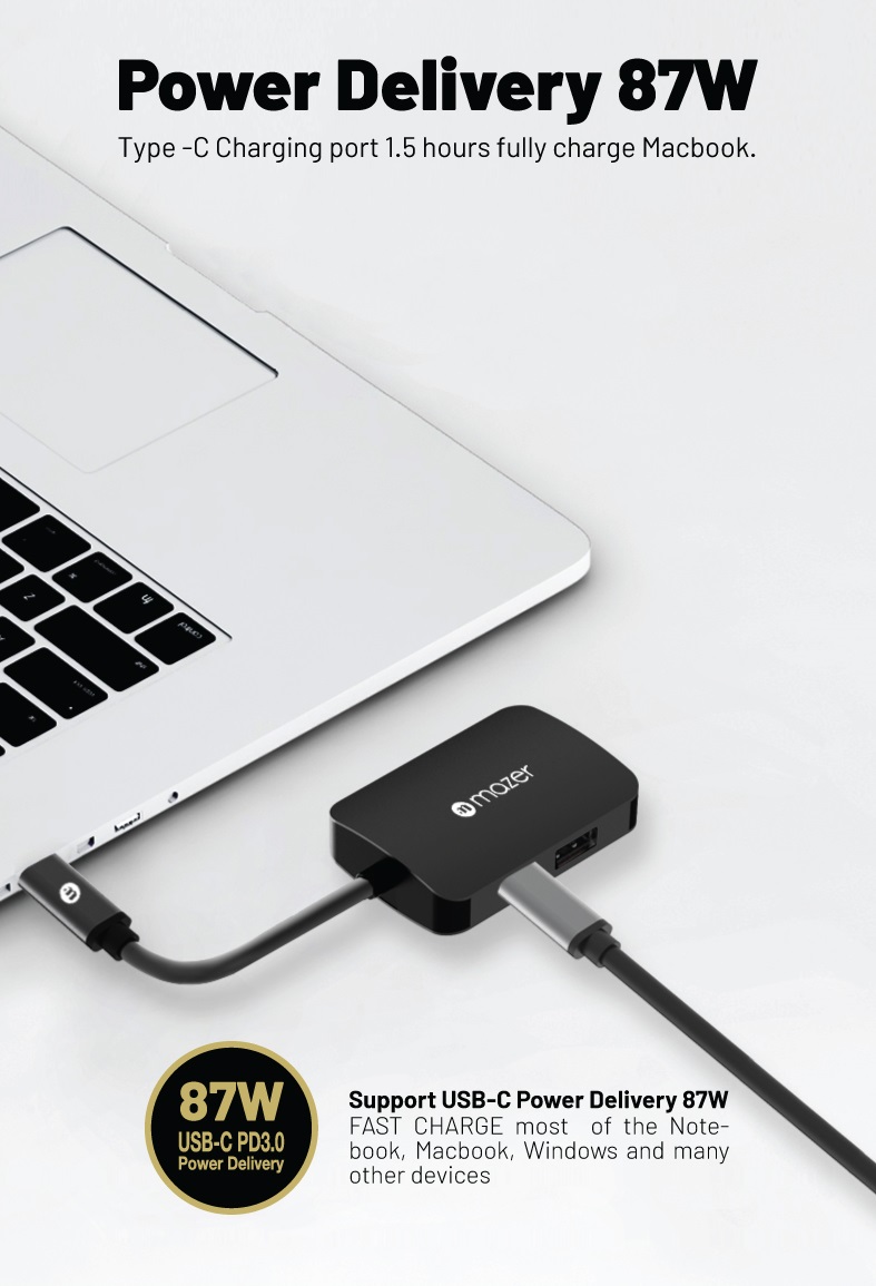 Cổng Chuyển Đổi Mazer USB-C 4-in-1 HUB
