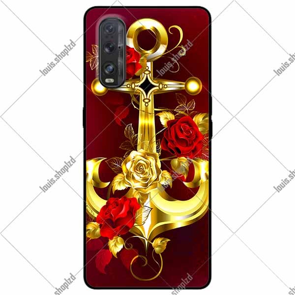 Ốp lưng oppo find x2 - neo vàng nền đỏ