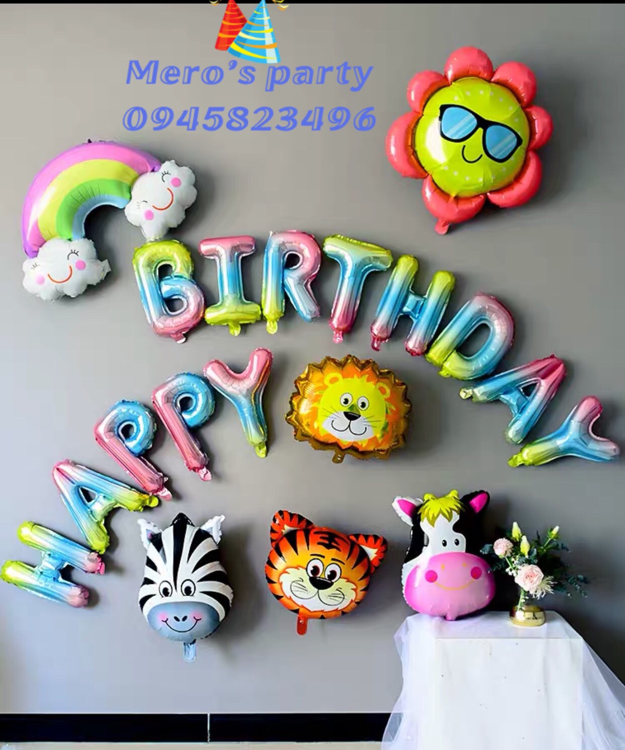 set trang trí sinh nhật cho bé