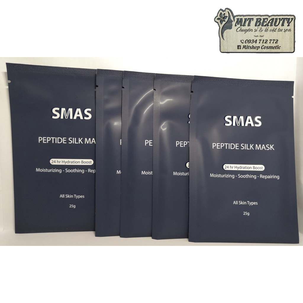 Mặt nạ dưỡng và phục hồi da smas peptide silk mask nhật bản