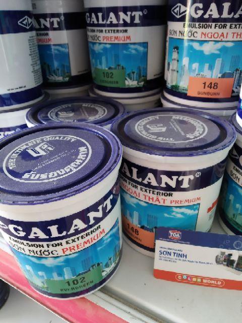 Sơn nước ngoại thất galant 17.5 lít ( Sơn nước Premium Galant màu xanh dương 113 , xanh lá 102 , xanh ngọc đậm 624 ), sơn tượng tường phào chỉ thạch cao bê tông