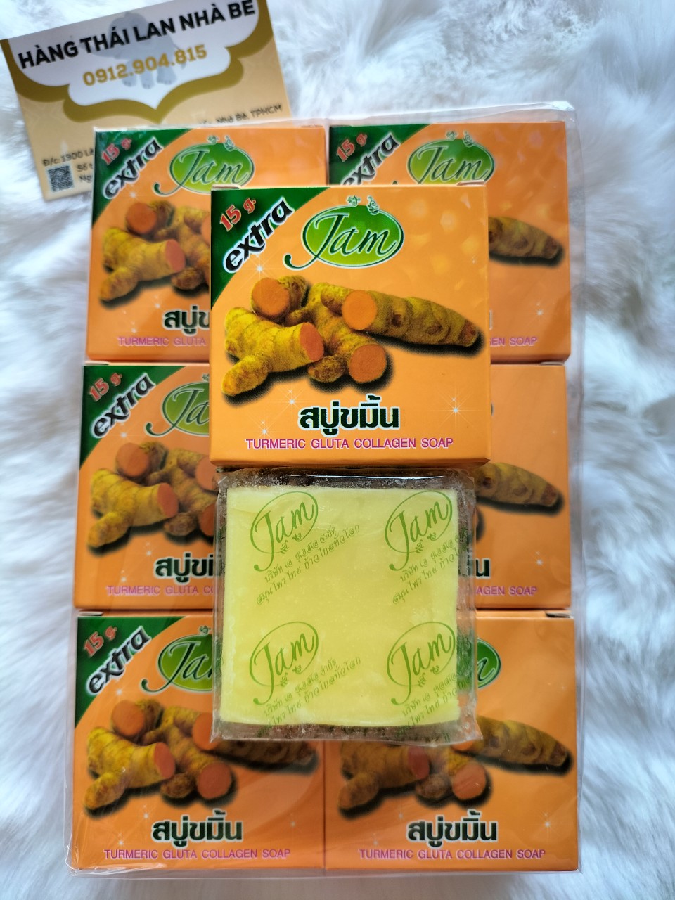 3 cục Xà Bông Nghệ Thái lan Jam