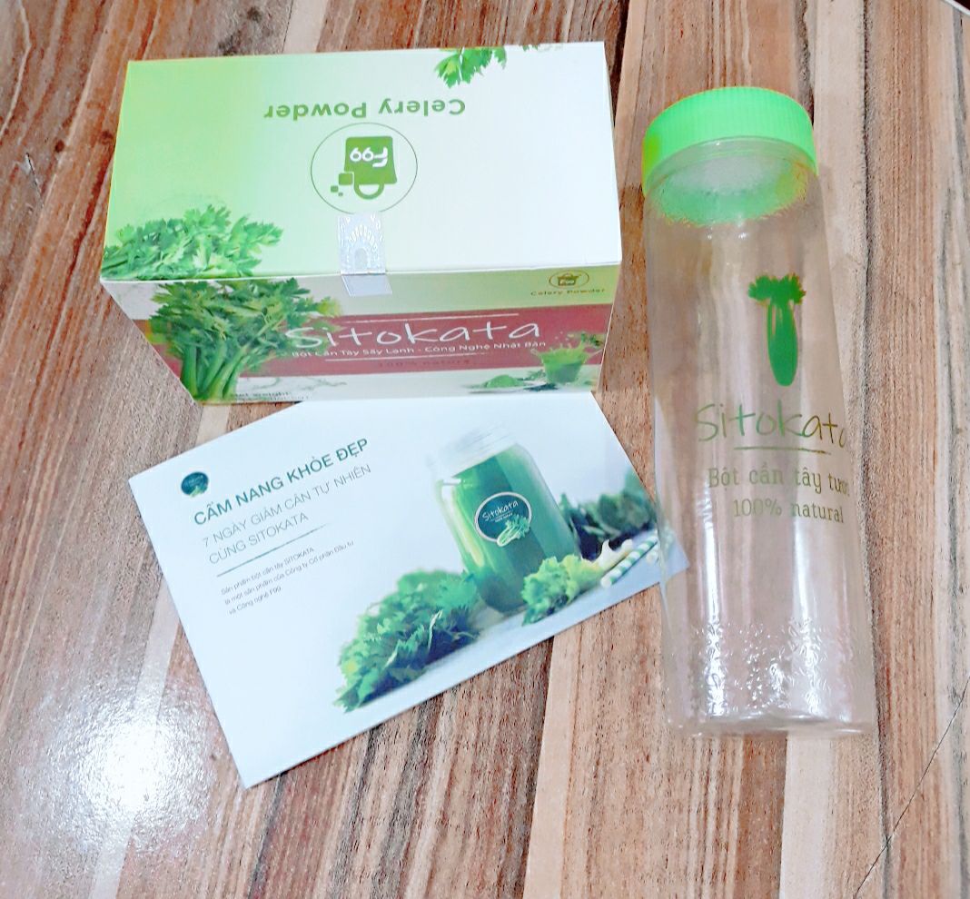 [HCM]COMBO 1 HỘP CẦN TÂY SITOKATA (TẶNG BÌNH NƯỚC VÀ CẨM NANG)