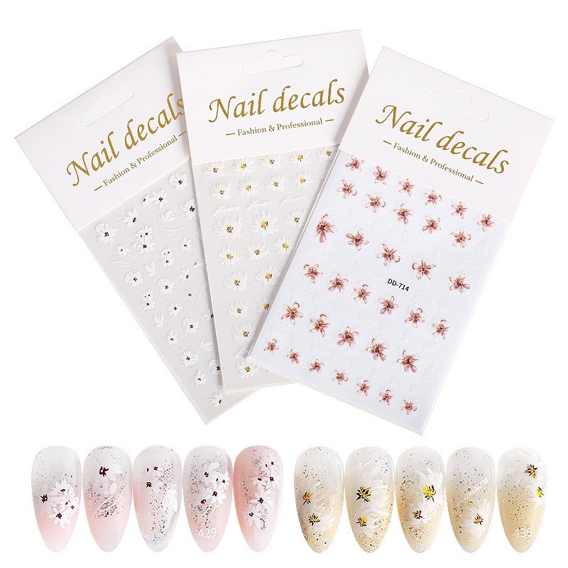 Sticker dán móng tay nail mẫu 3d mới