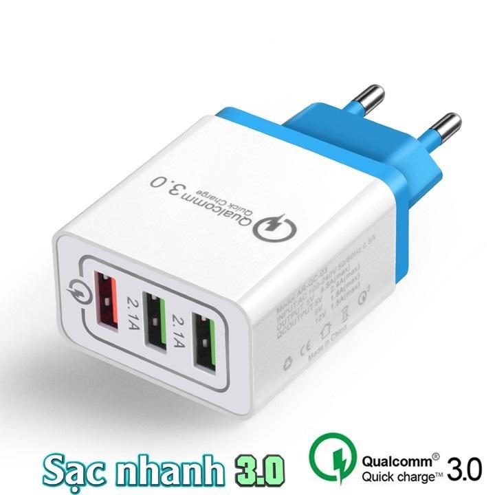 Củ Sạc Nhanh Ba Cổng Qualcomm 3.0