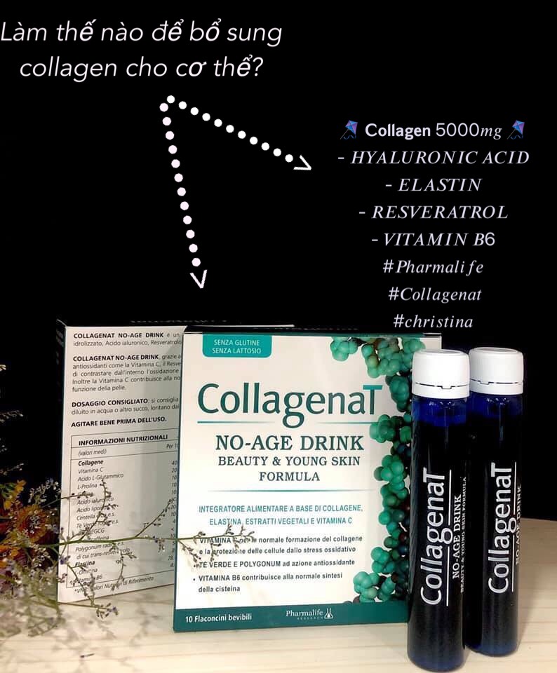 Thực phẩm bảo vệ sức khỏe COLLAGENAT NO-AGE (Collagen nước Collagenat No-age Drink chống lão hóa, làm sáng da chuẩn Châu Âu)