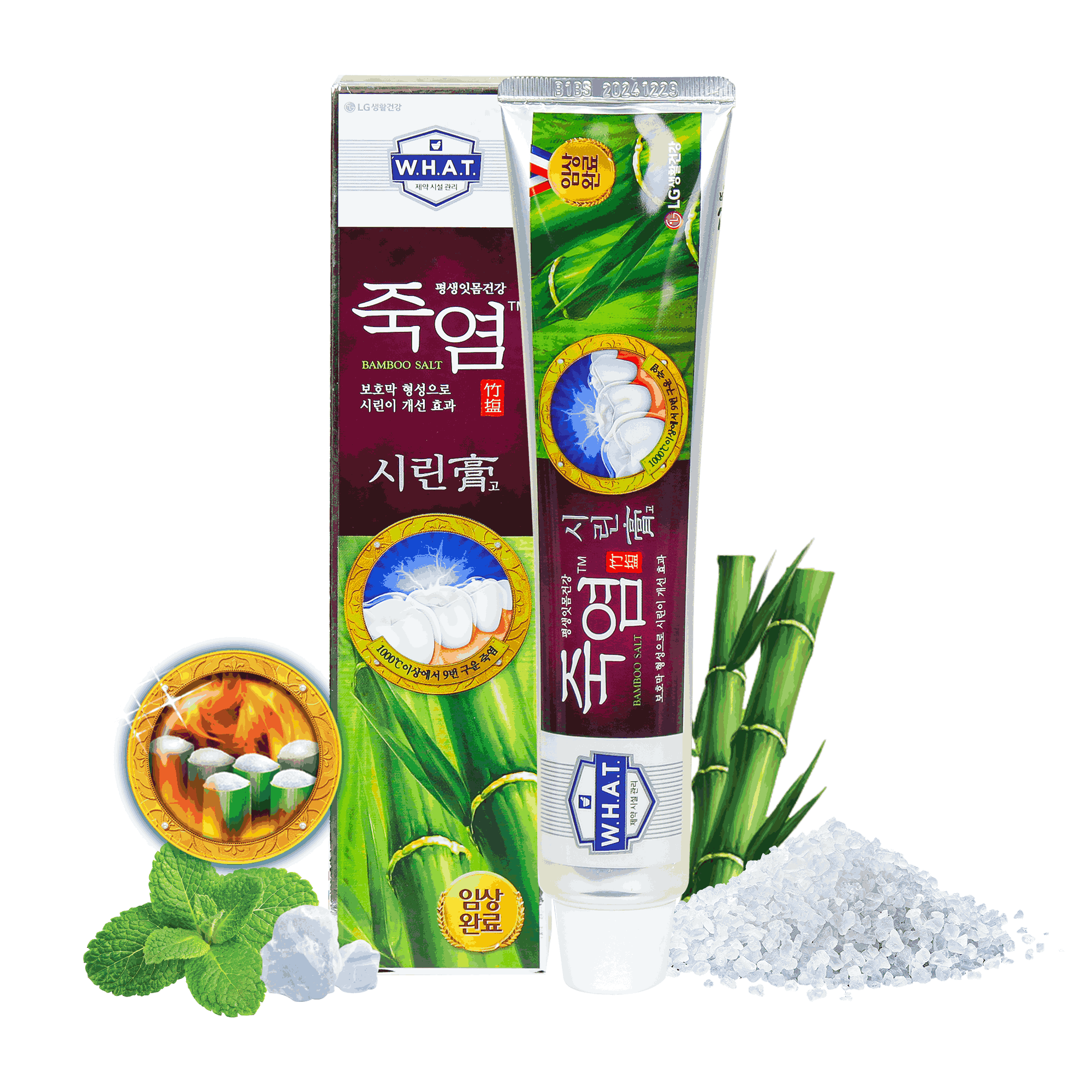 [LG Daily Beauty Official] Combo 4 Kem đánh răng Bamboo Salt Muối Tre Chăm Sóc Răng Ê Buốt 140g