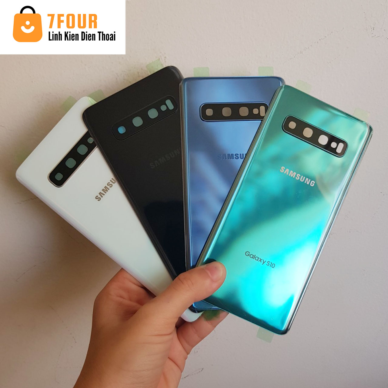 Nắp lưng Samsung S10 4G có kính camera và keo dán - 7Four
