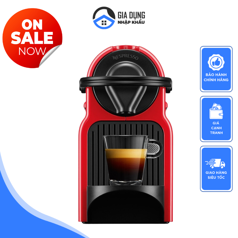 [CHÍNH HÃNG]Máy Pha Cà Phê Viên Nén Delonghi Nespresso Inissia, Delonghi Nespresso Coffee Maker, Máy Pha Cafe, Espresso, Capuccino, Máy Pha Cà Phê Gia Đình, Văn Phòng, Áp Suất 19Bar, Dung Tích 700ml, Nhập Đức, Bảo Hành 12 Tháng