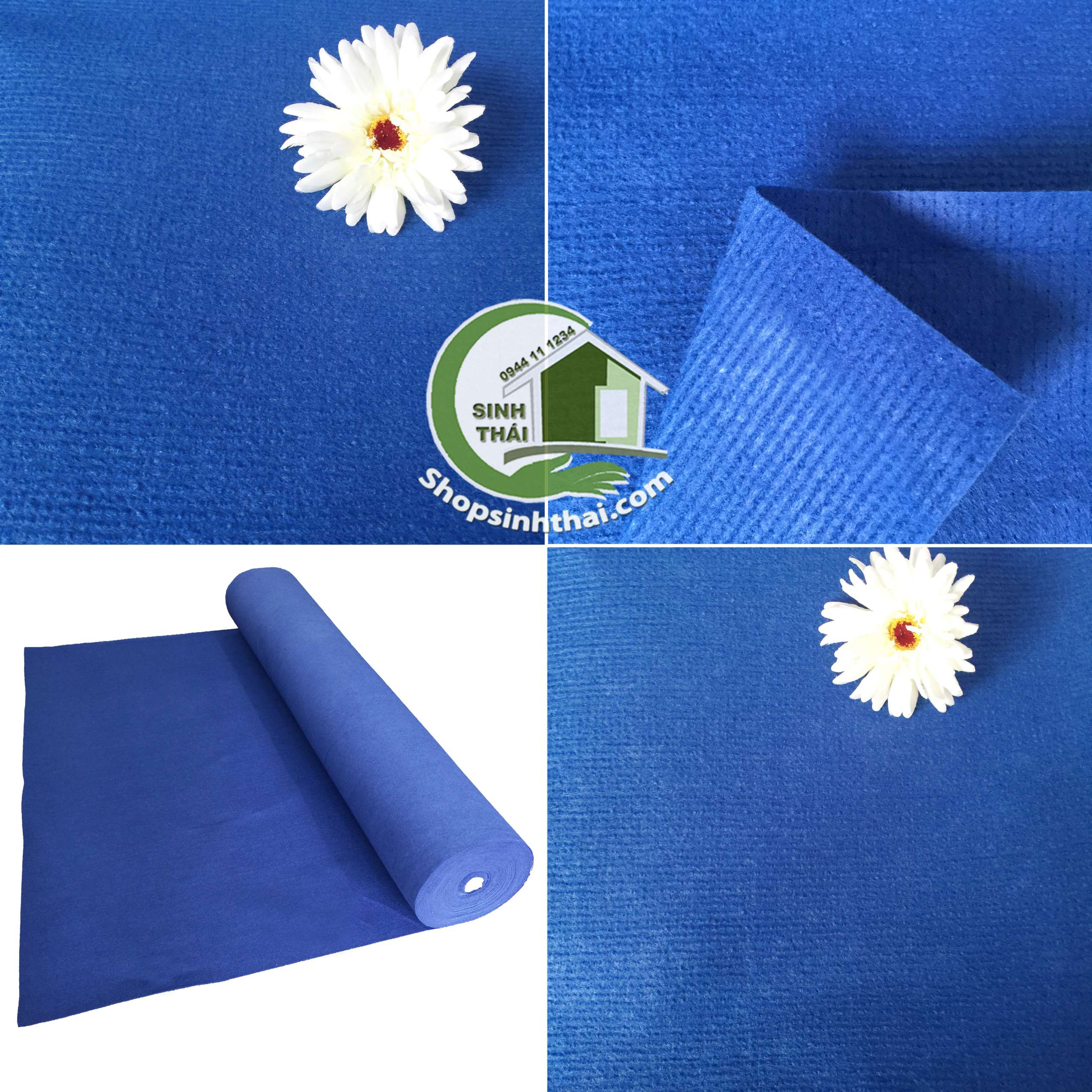 [HCM]Thảm nỉ màu xanh dương chụp hình ảnh sản phẩm lót bàn tủ kệ làm đồ handmade - 1m²