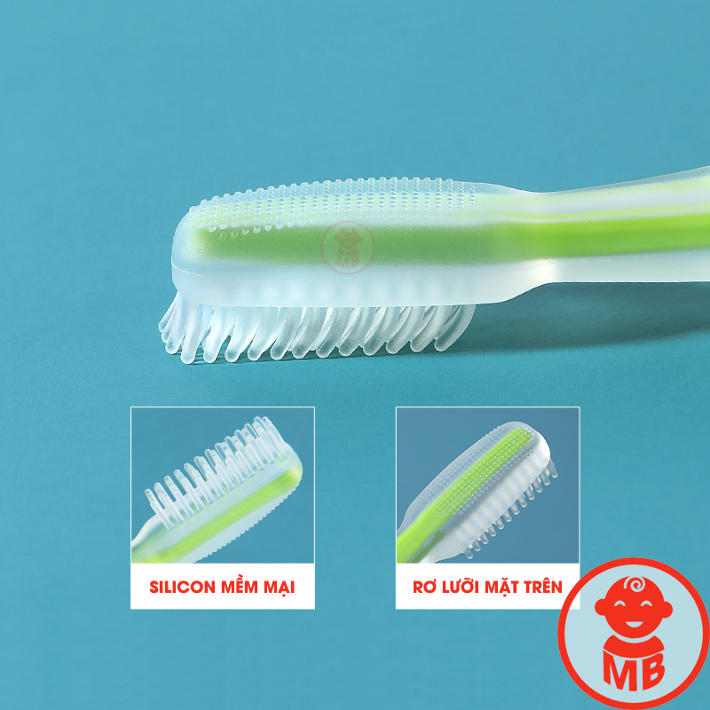 Bàn chải đánh răng silicon siêu mềm cho bé