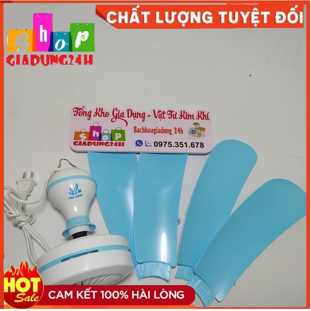 Quạt Trần Mini 4 Cánh Lớn ( Quạt Treo Màn, Treo Mùng)-Giadung24H