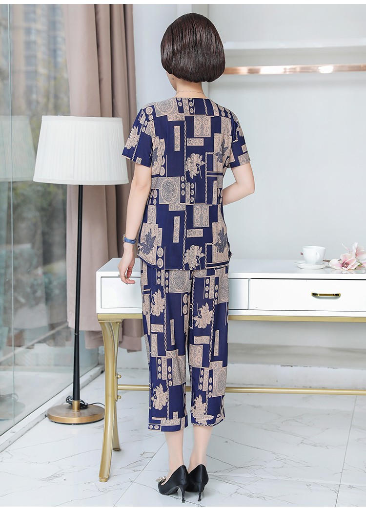 Bộ mặc nhà thun lạnh trung niên cực mát
