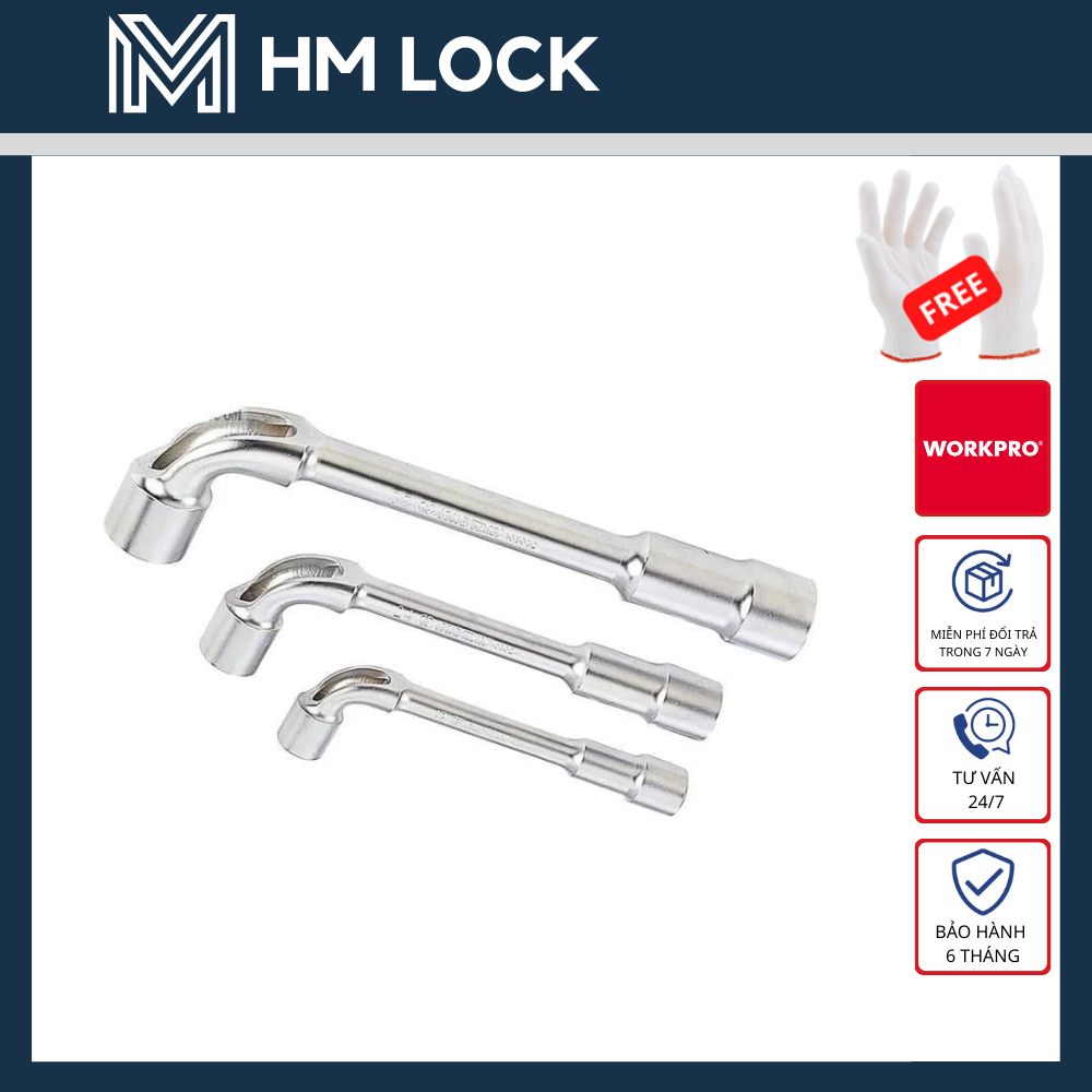 Cờ lê tuýp ống điếu chữ l size 9,10,11,12,13,14,15,16,17,18,19mm workpro - hàng chính hãng