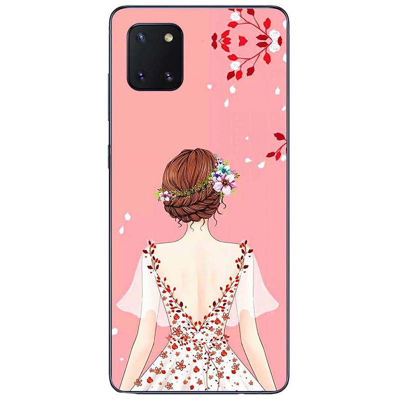 Ốp lưng dành cho Samsung Galaxy Note 10, Note 10 Plus, Note 10 Lite, Note 20, Note 20 Ultra mẫu Cô gái áo hồng
