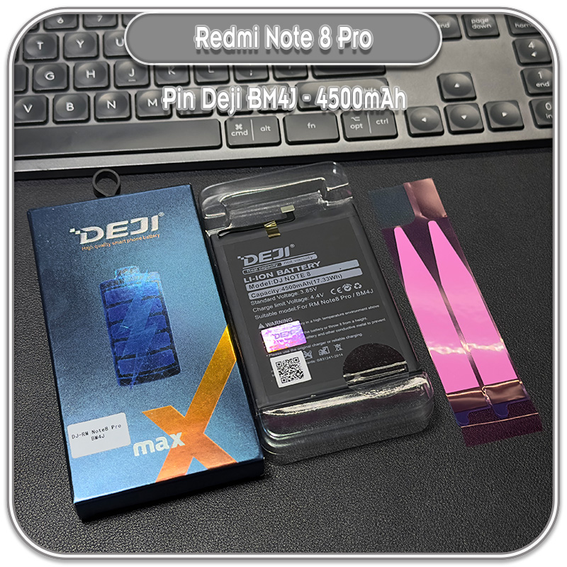 Thay pin Redmi Note 8 Pro, Deji BM4J 4500mAh - hàng nhập khẩu
