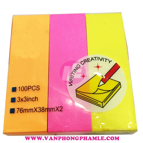 Giấy note 3 màu 7,6 x 2,6 cm