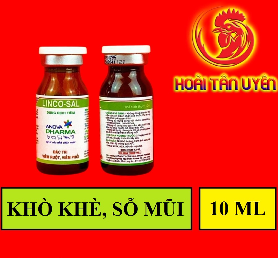 [ BD ] [ CHUYÊN SỖ MŨI ] Thuốc LINCO-SAL đặc trị sổ mũi cho gà đá 10ml