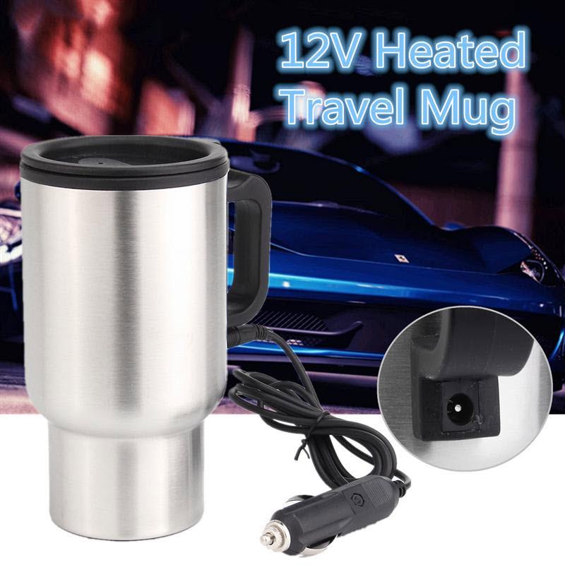 Cốc đun nước trên xe ô tô - Lòng Inox không rỉ - Dùng điện 12V