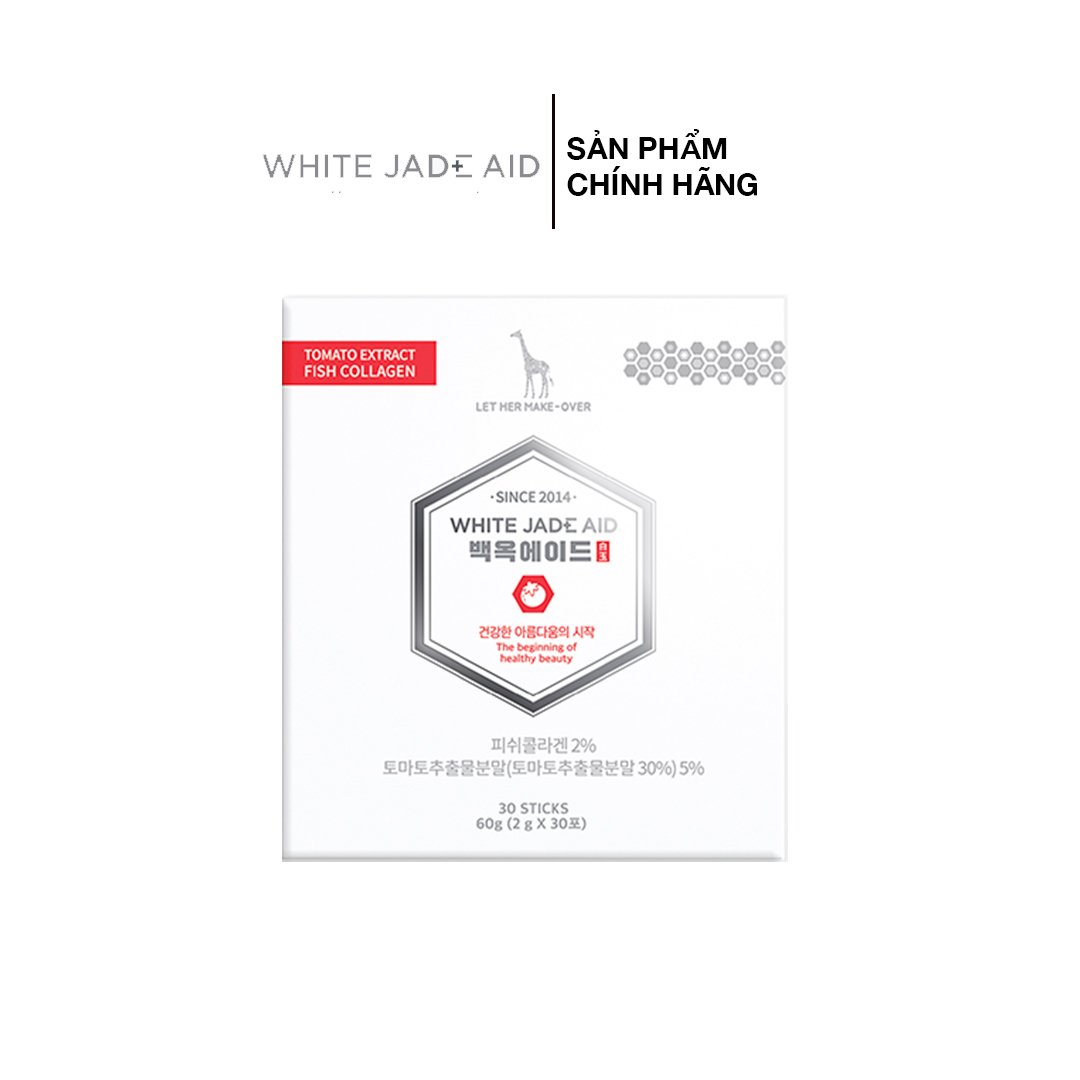 Collagen Trắng Da Hàn Quốc White Jade Aid (HỘP/30 tuýp)