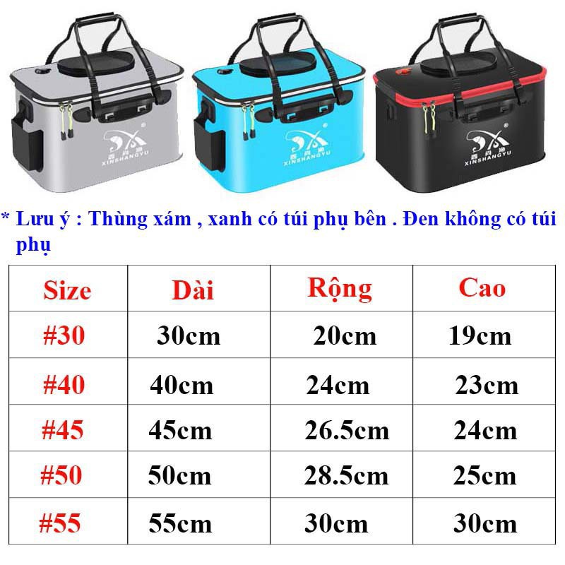 Thùng Đựng Cá Gấp Gọn Thùng Đựng Cá Đa Năng Cao Cấp 😍 KK8
