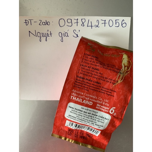 lẻ kem zzale đỏ nhân sâm thái lan