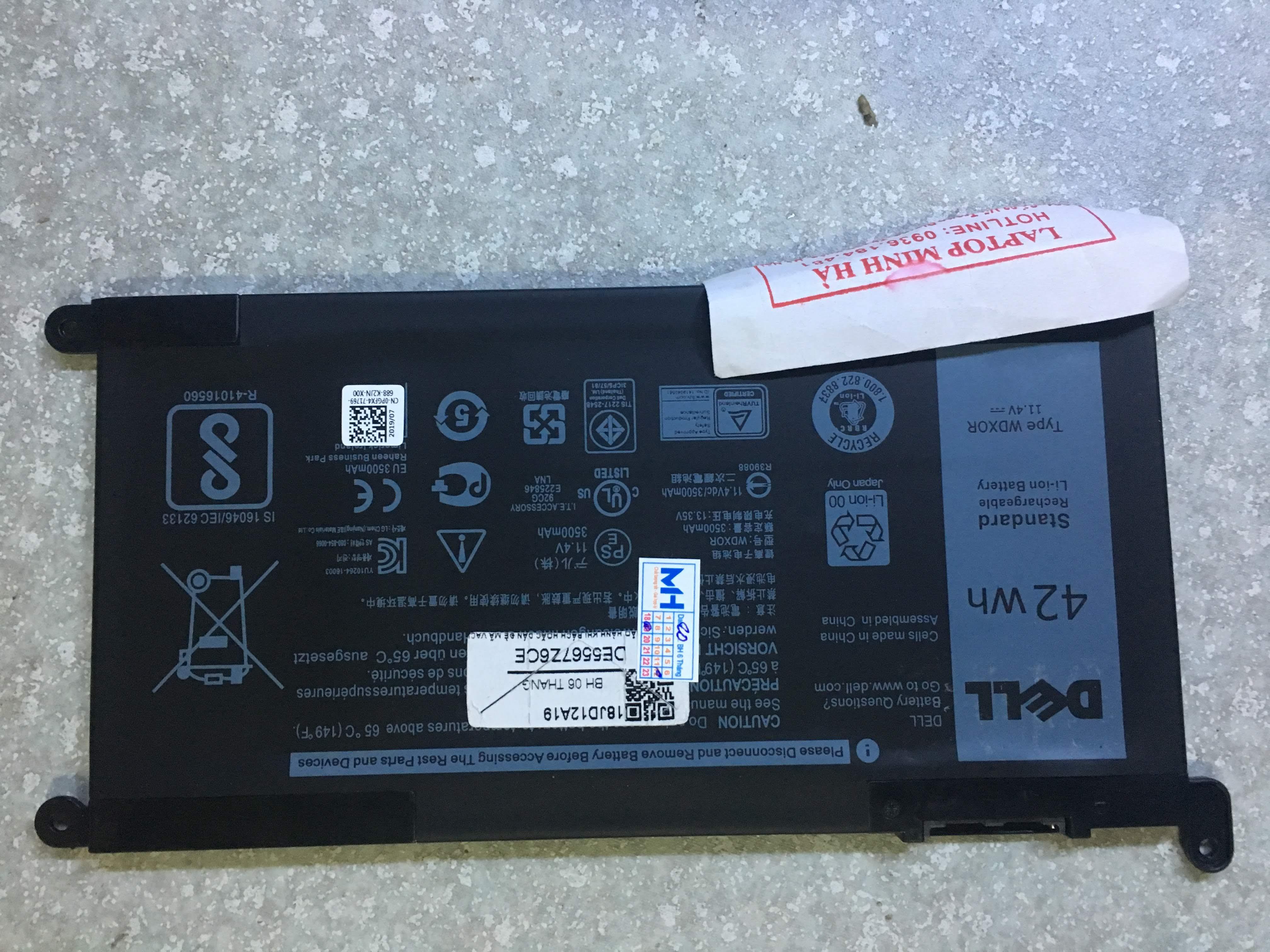 Pin laptop Dell Inspiron 13 5379 Zin