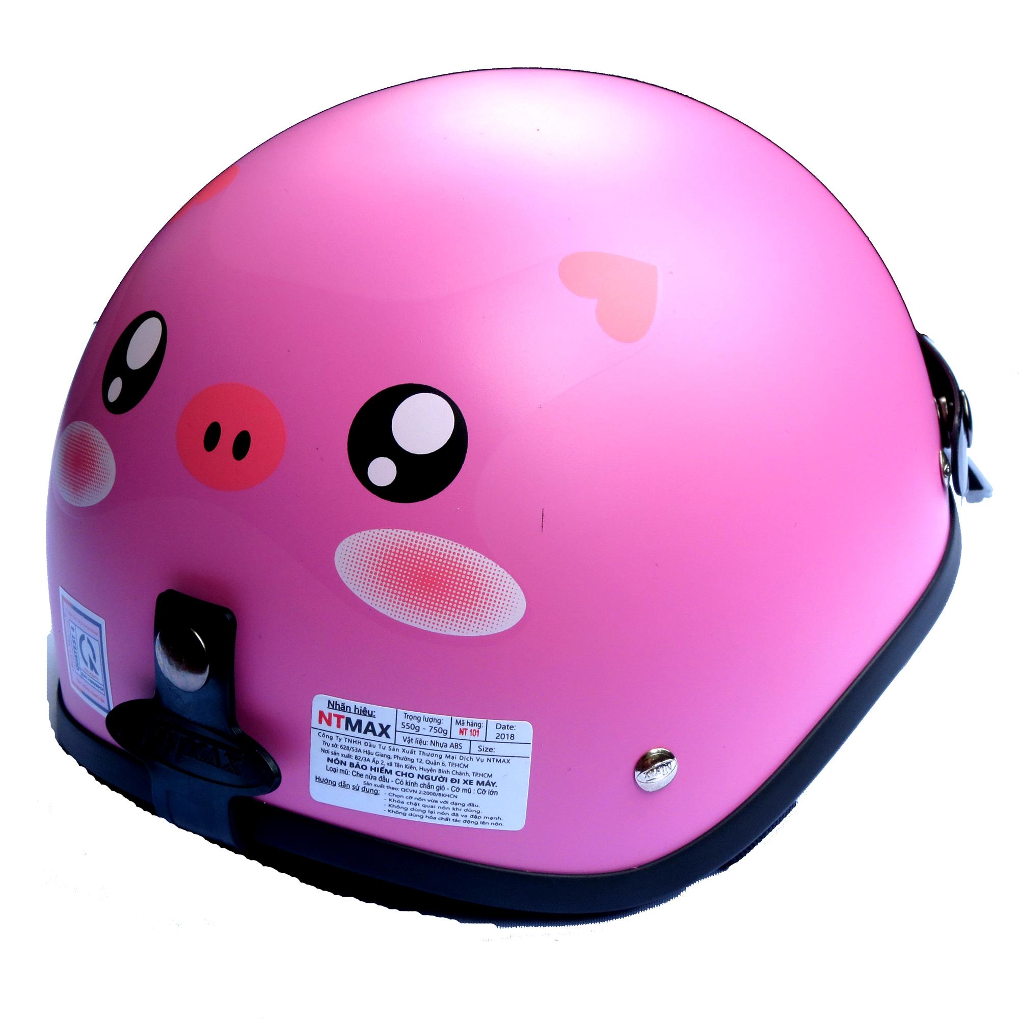 Mũ bảo hiểm NTMAX 1/2 heo cute cực xinh