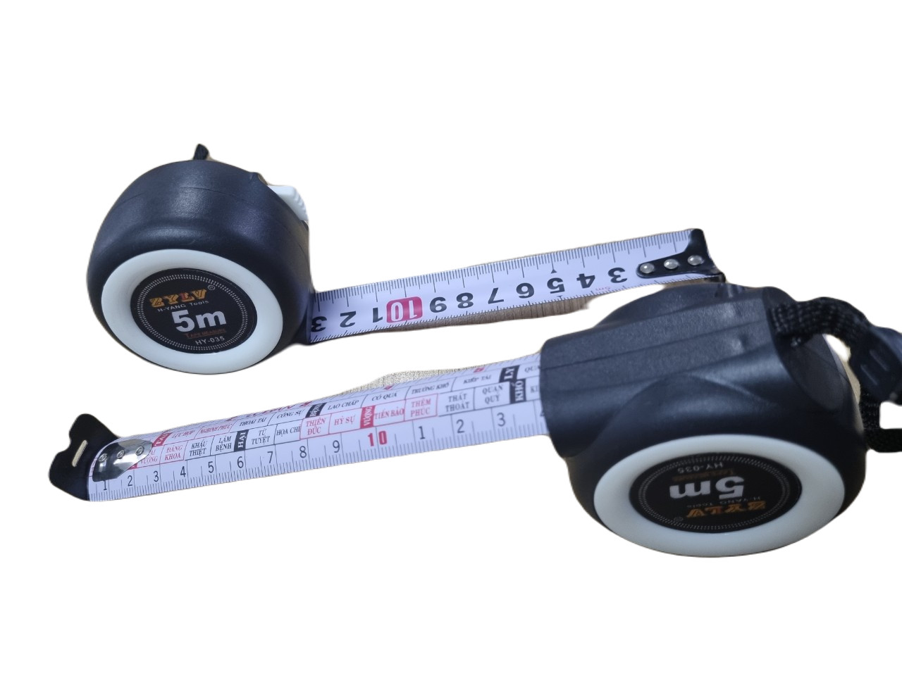 Thước dây tự hãm  LỖ BAN- ĐEN TRẮNG 2 mặt