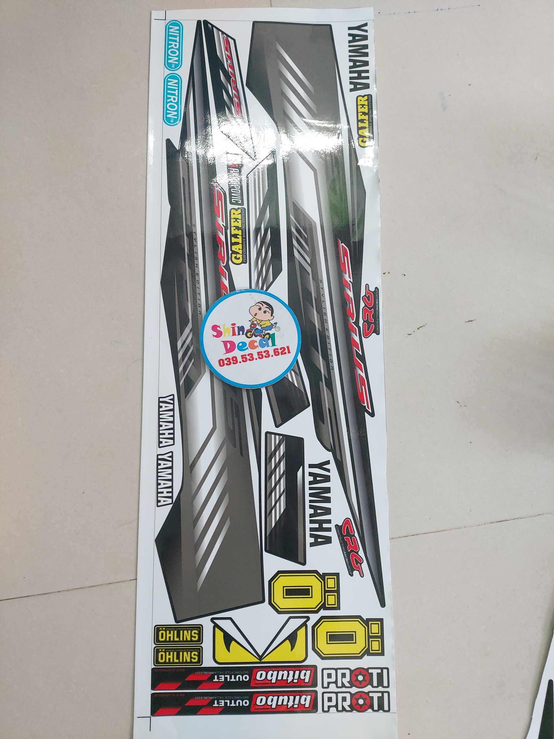 Tem sirius xăng cơ giống zin