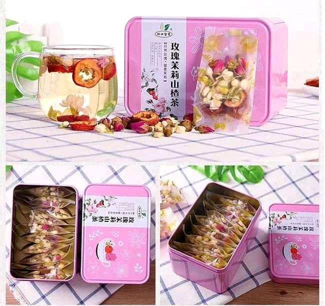 [HCM]Set 10 gói Trà Nhài & Hoa Hồng & Sơn Tra