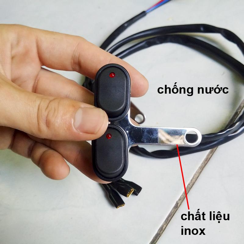Công Tắc Led đôi chân ốc cho xe máy NK080
