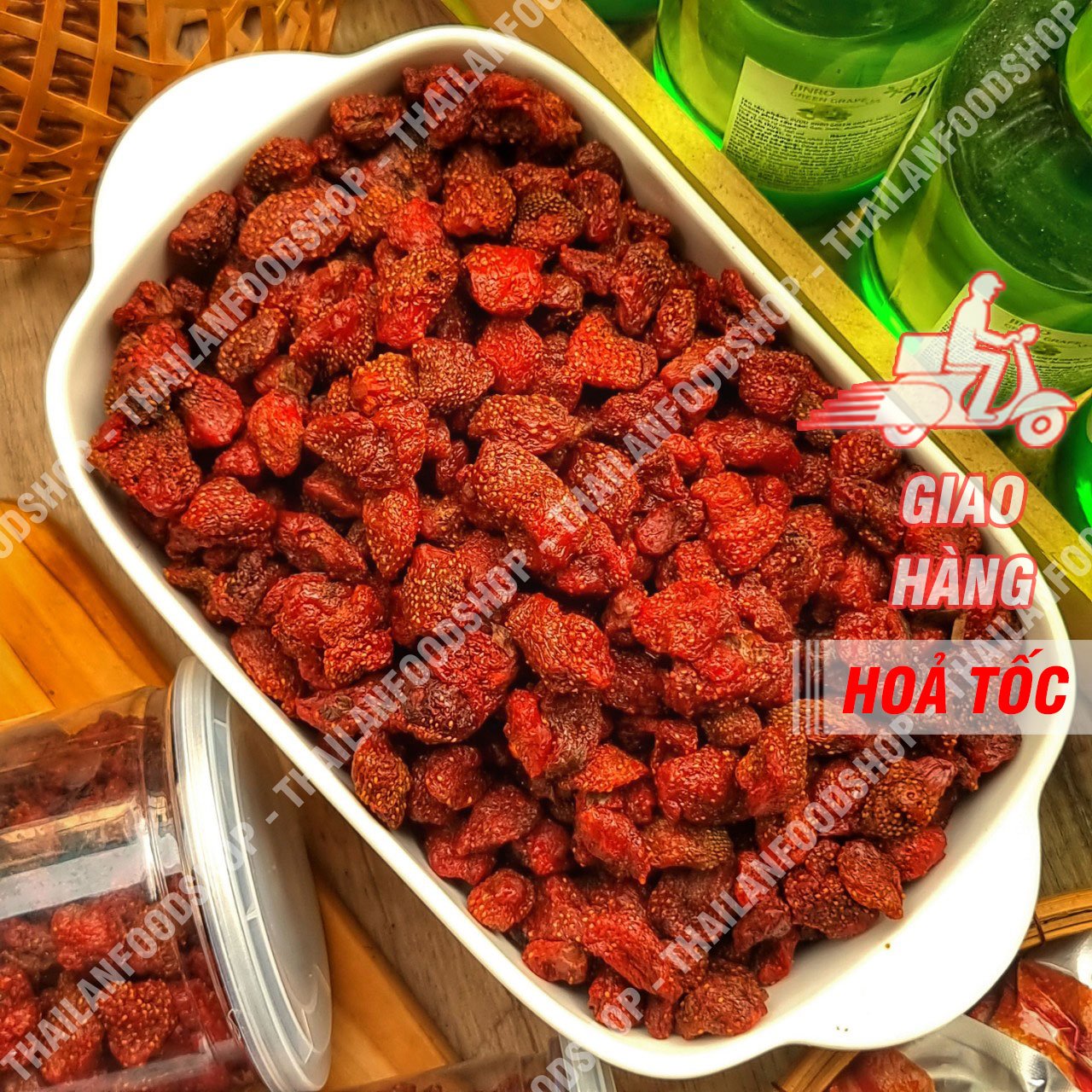 Dâu Tây Sấy Dẻo Đà Lạt - Lon 500gr
