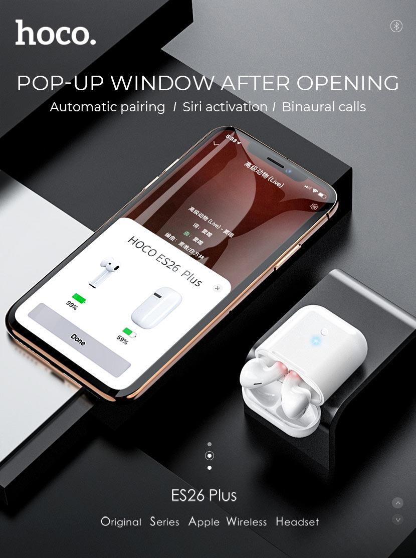 Tai nghe bluetooth đôi  Hoco ES26 Plus Original series V5.0 (Trắng)