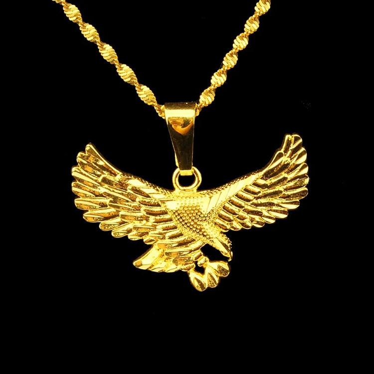 Dây chuyền nam mạ vàng 24k kèm mặt đại bàng tung cánh siêu đẹp BGC253