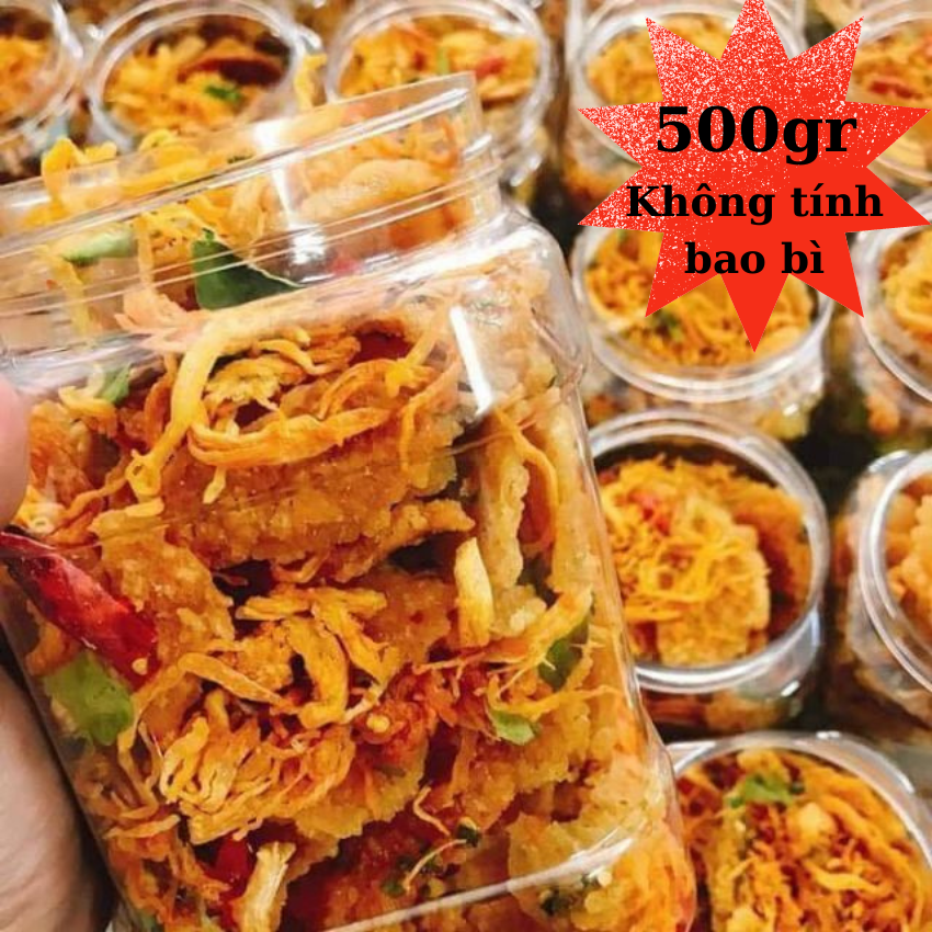 Cơm Cháy Mắm Hành Lắc Trộn Khô Gà (500gr) | LEVO Shop