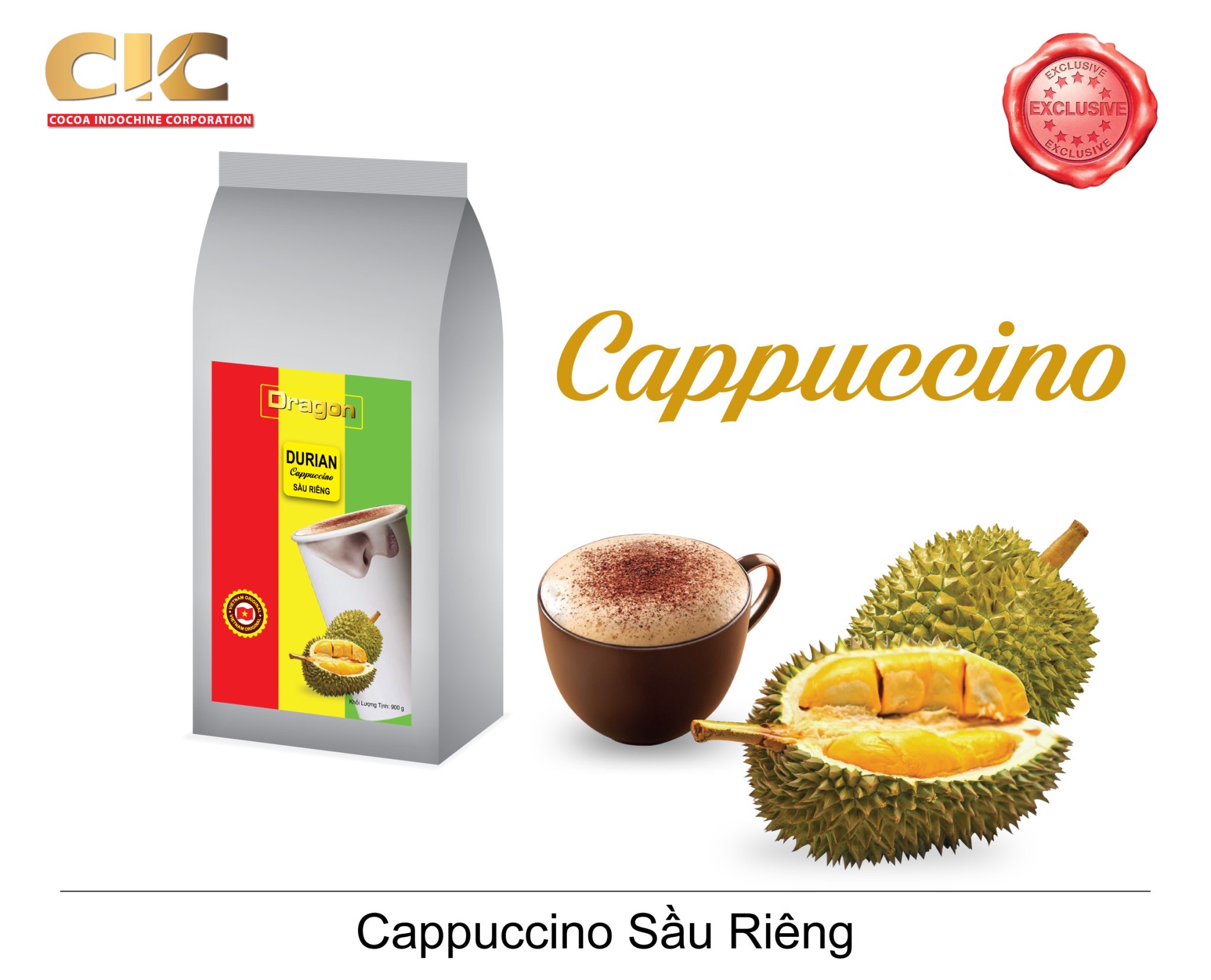 [HCM] Cà phê sầu riêng - CAPPUCINO SẦU RIÊNG - 900G