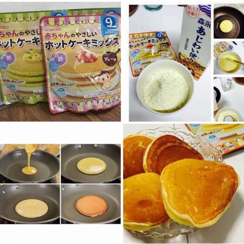 Bột làm bánh Pancake Wakodo cho bé DATE 2024