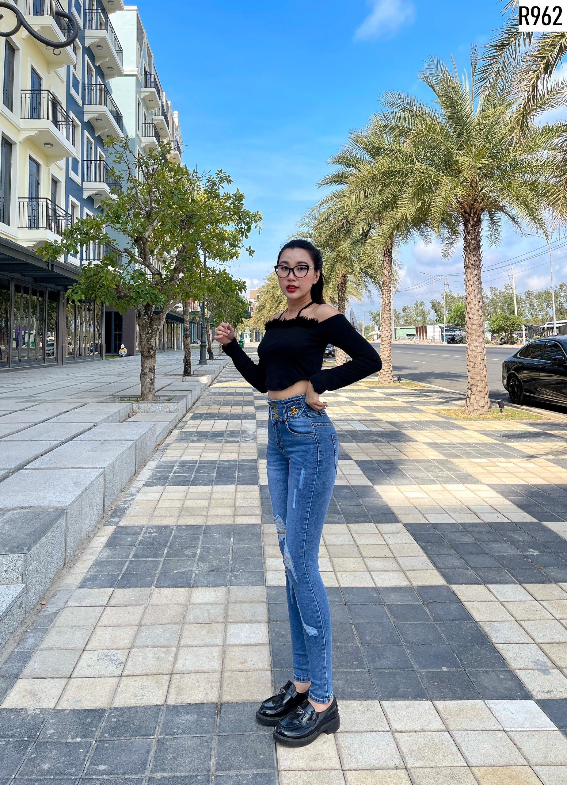 Quần jean nữ lưng cao co giãn  Đẹp Store 257